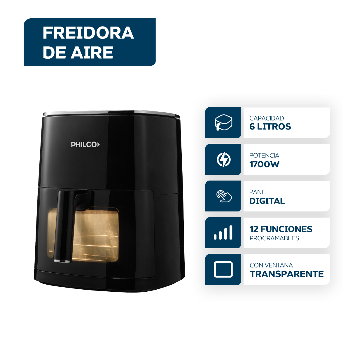 Freidora Aire Philco 6 Lts (Reacondicionado)