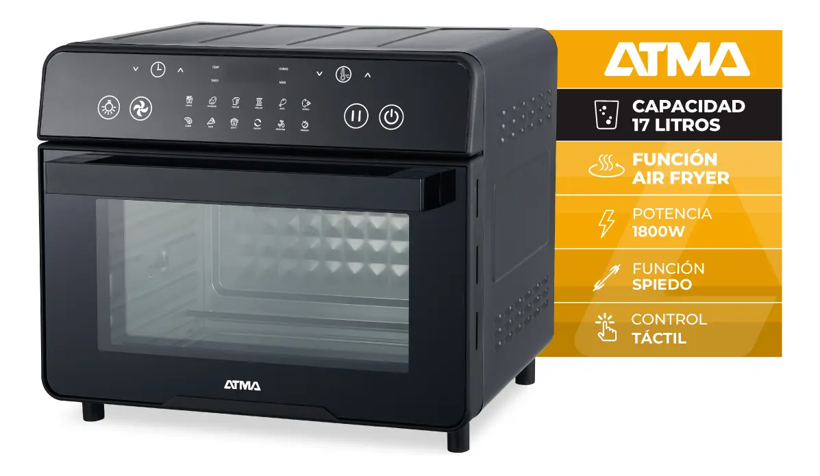 Horno Grill / Freidora de Aire 17 Lts Atma - Excelente (Reacondicionado)